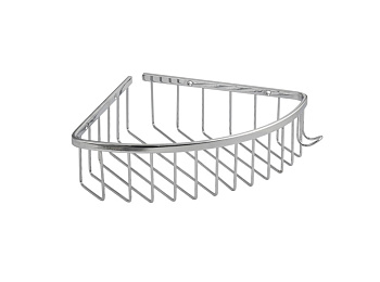 Полка угловая овальная 22 см хром САНАКС